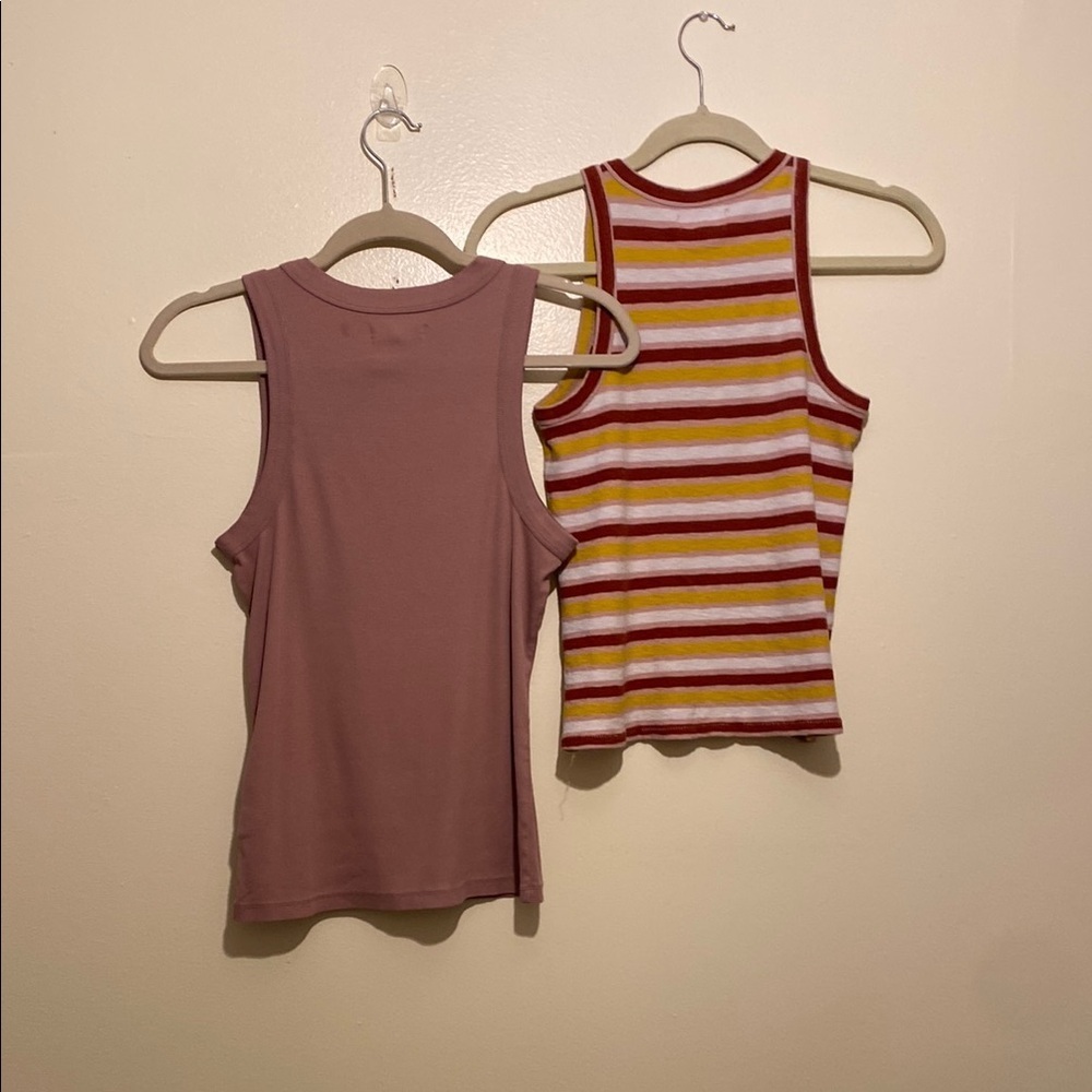 Madewell & Free People Bundle Striped and Solid Kids Tank Tops Set Size XS / S - Picture 3 of 8